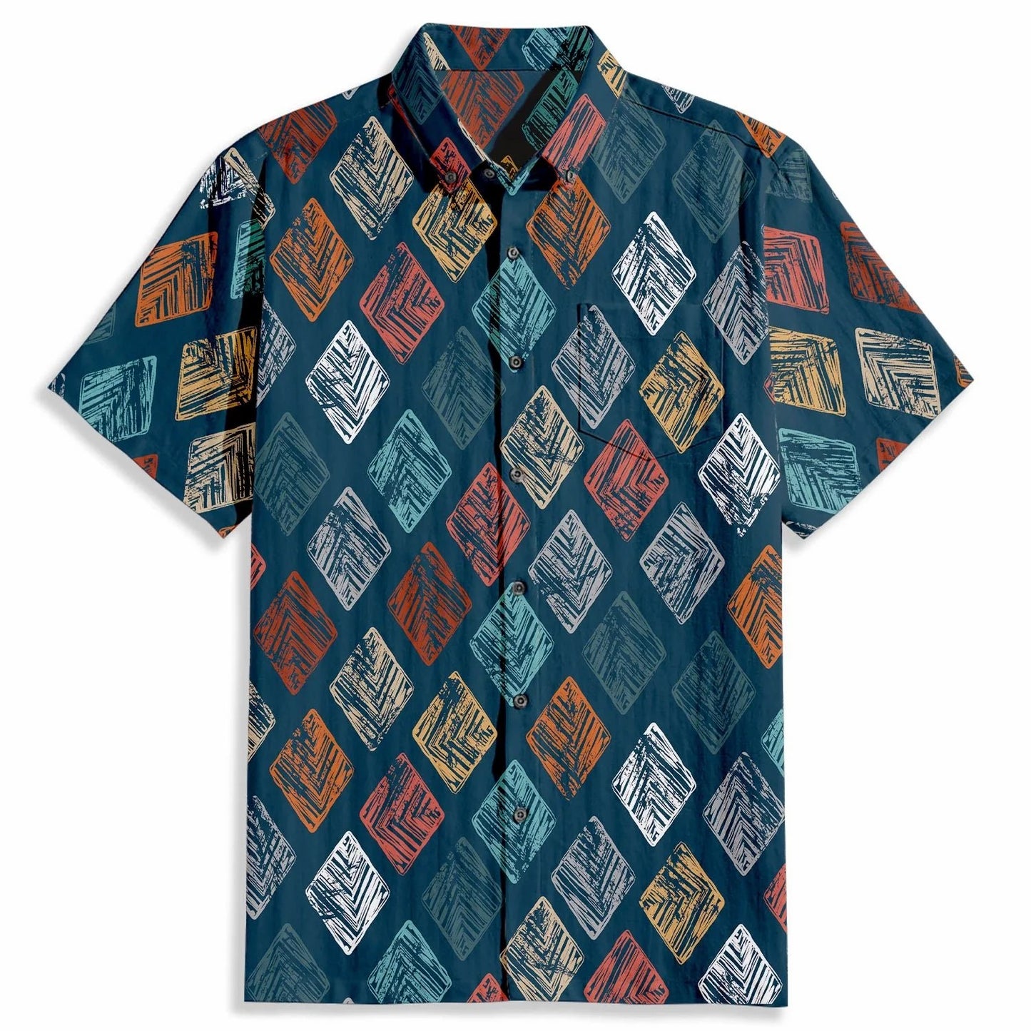 Geometric Patterns Print Short Sleeve Shirt