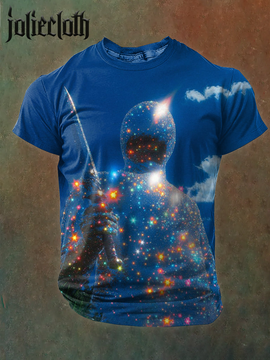 Men's Air Killer Illustration Printed Casual Cotton Short Sleeve T-shirt