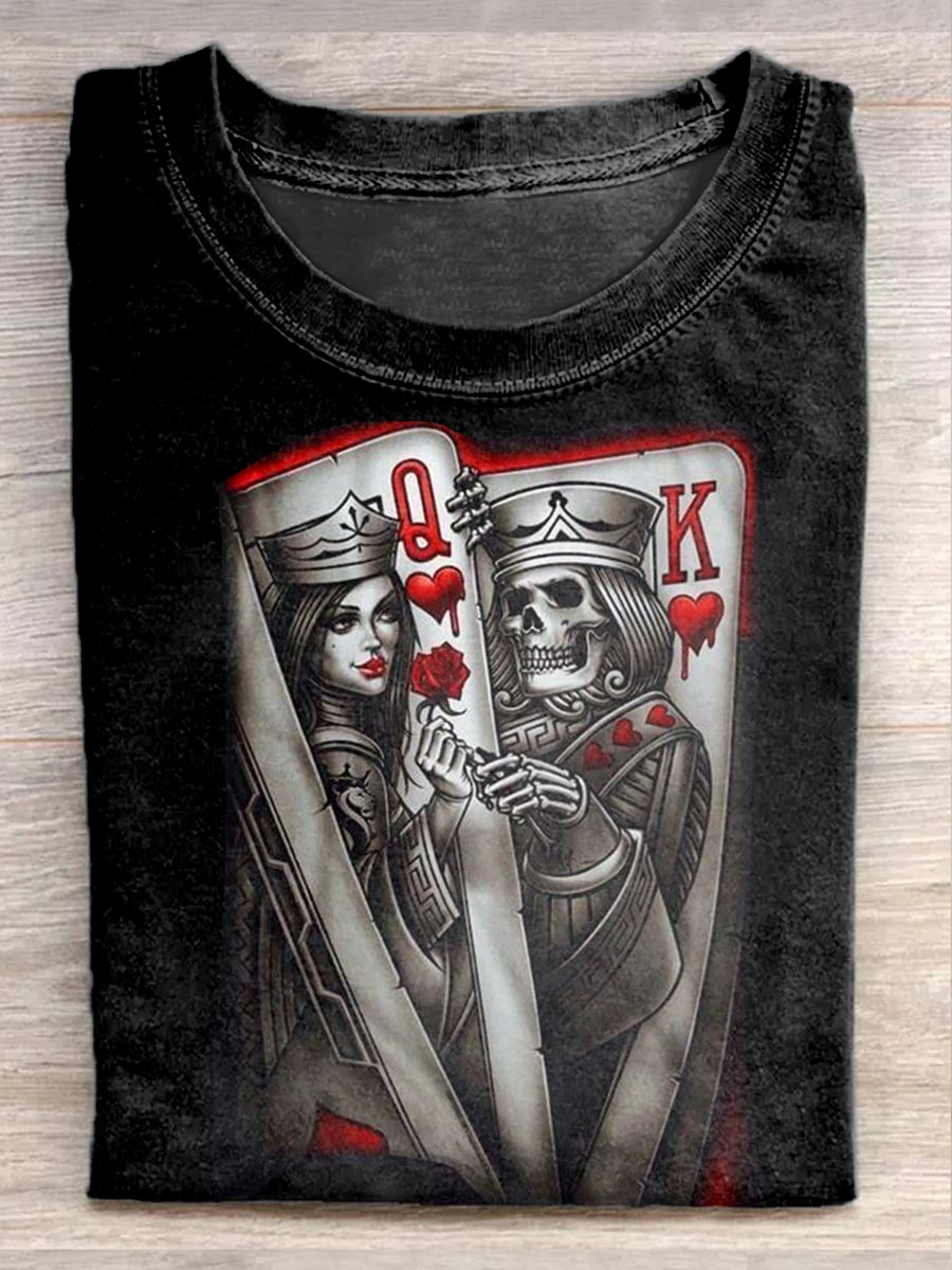 Unisex Valentine's Day Illustration Print Casual T-Shirt