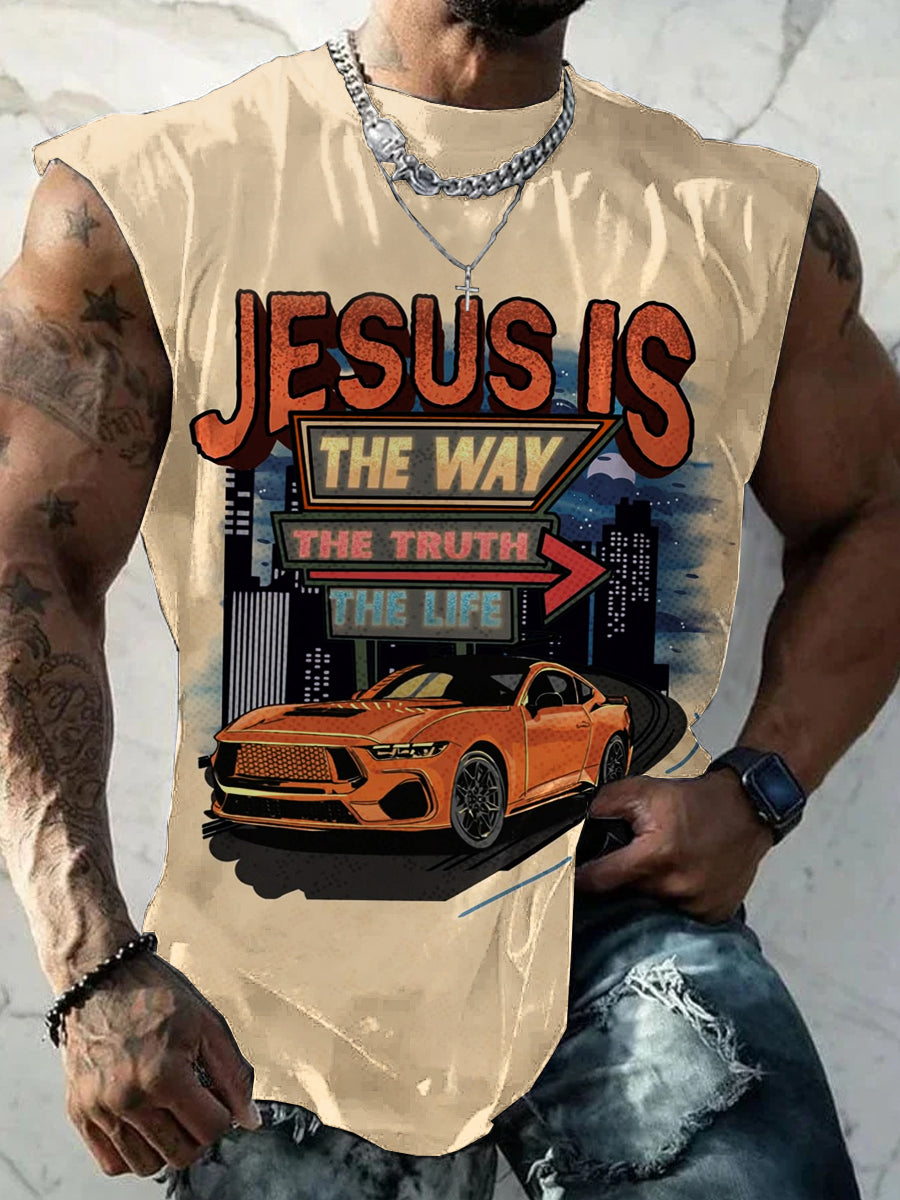 Retro Funny Illustration Printed Casual Tank Top