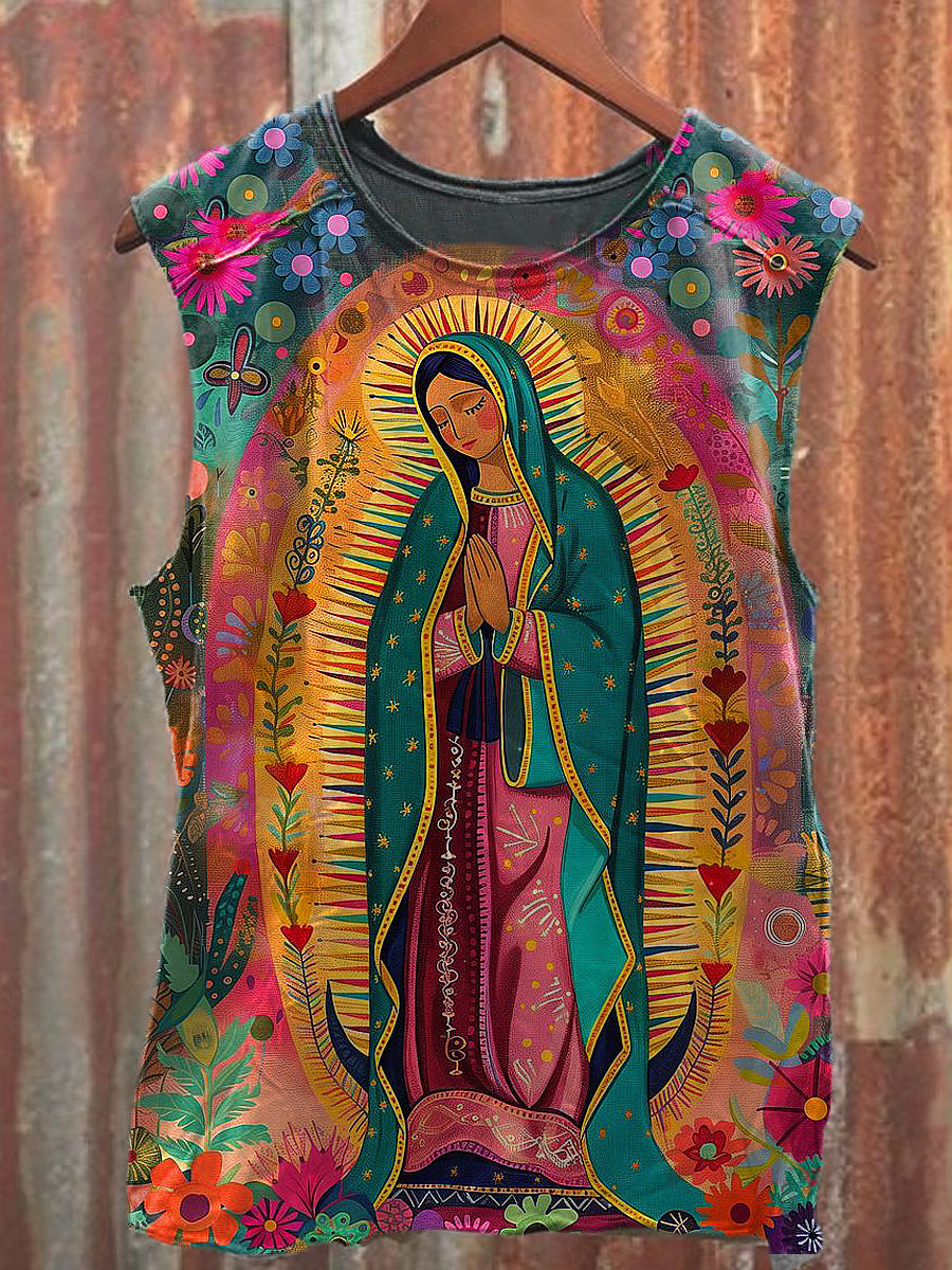 Men's Casual Religion Printed Tank Top