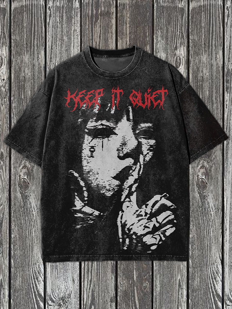 Retro Graffiti Art Print Casual Short Sleeve T-Shirt