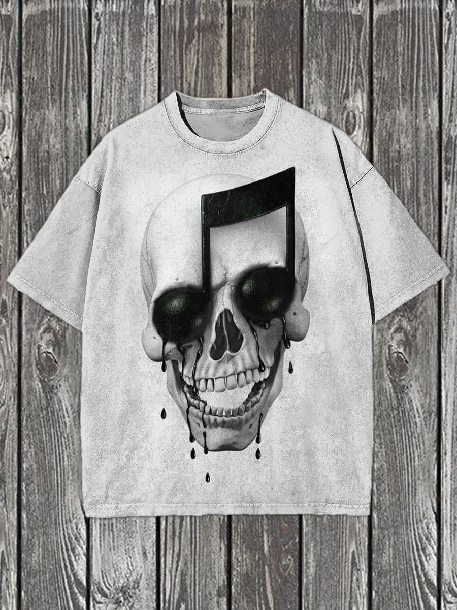 Fashion Graffiti Illustration Art Print Casual Short Sleeve T-Shirt