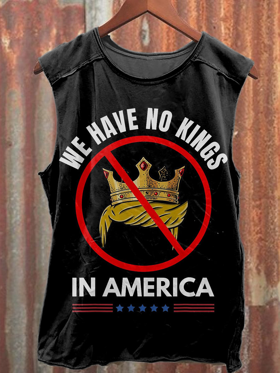 Vintage Illustrated Art Print Casual Tank Top