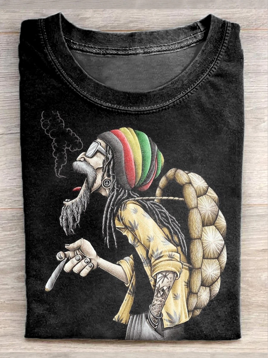 Retro Gorgeous Illustration Art Print Casual T-Shirt
