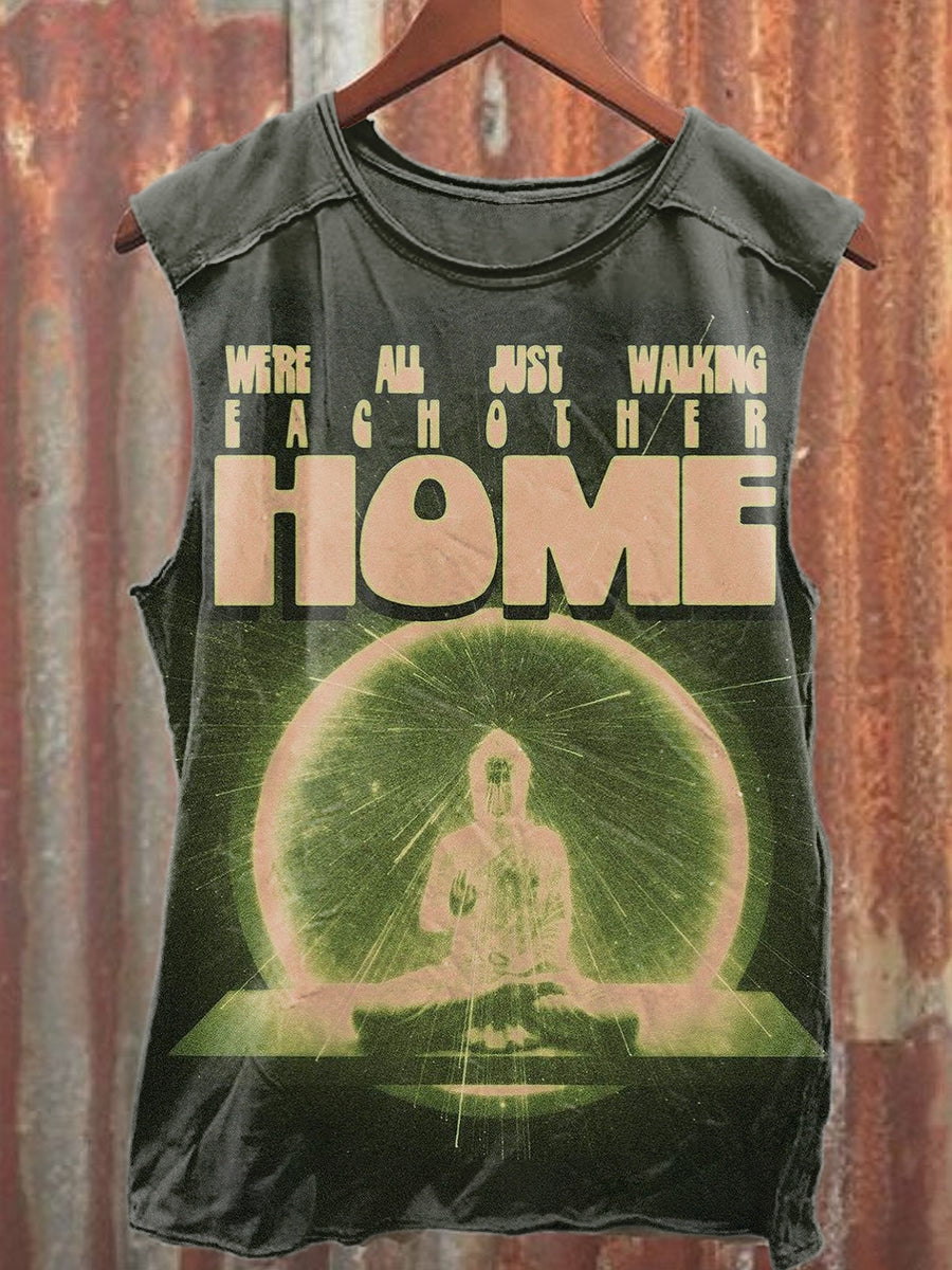 Retro Fashion Illustration Art Print Cotton Tank Top