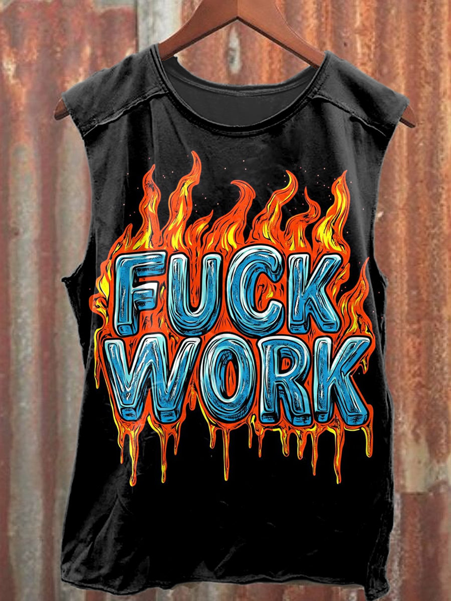 Retro Fashion Graffiti Illustration Art Print Cotton Tank Top