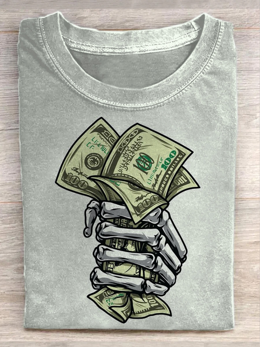 Retro Illustration Art Print Casual T-Shirt