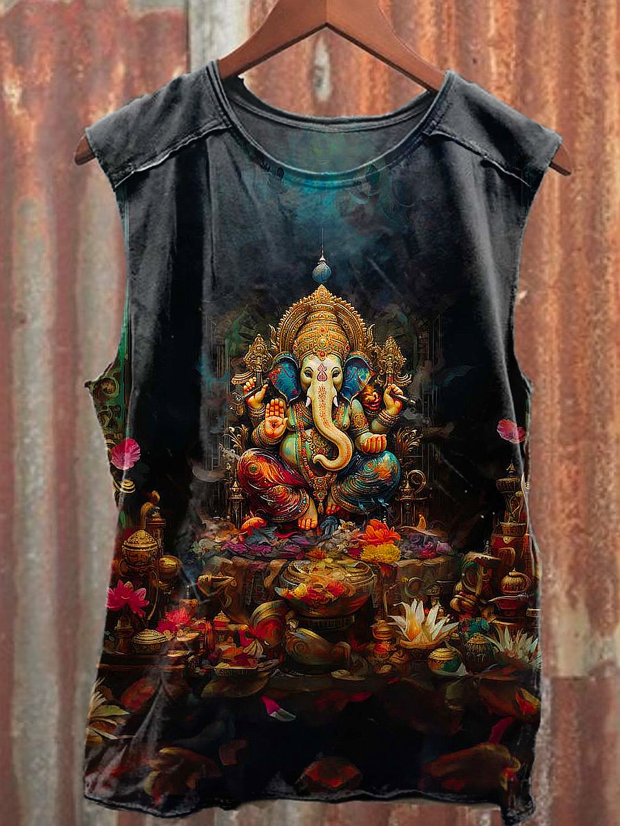 Men's Casual Religion Printed Tank Top