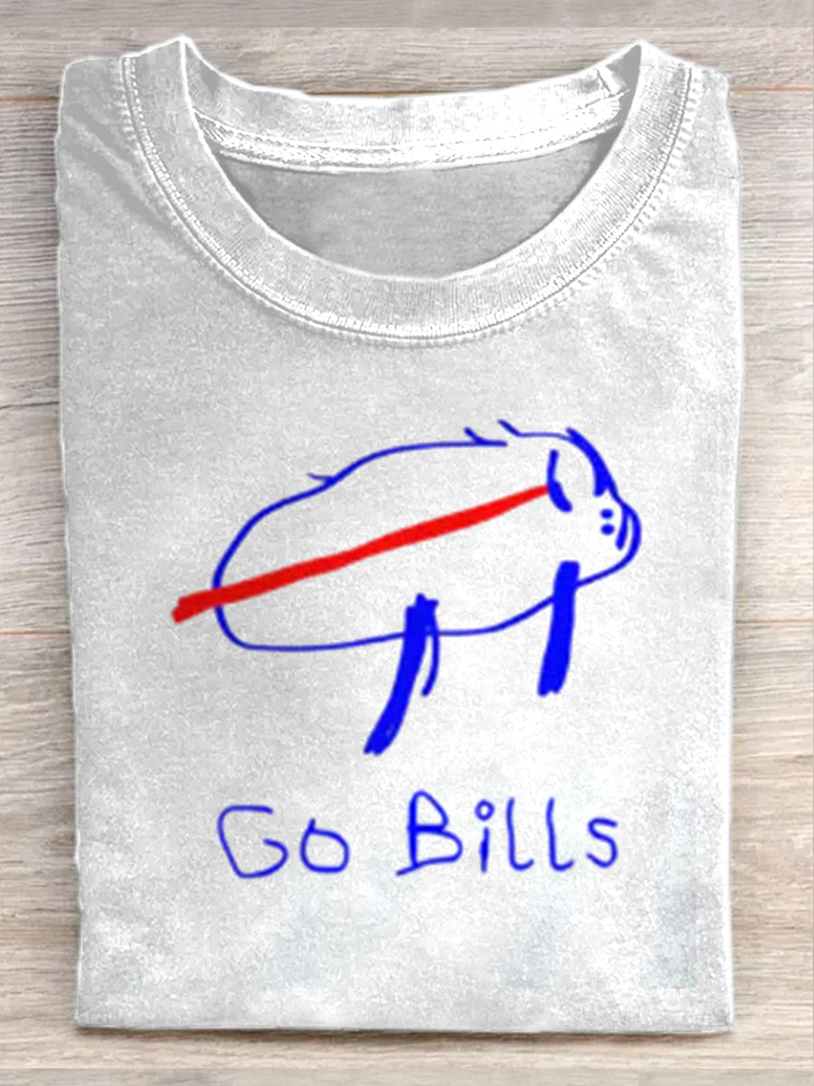 Retro Graffiti Art Print Casual T-shirt