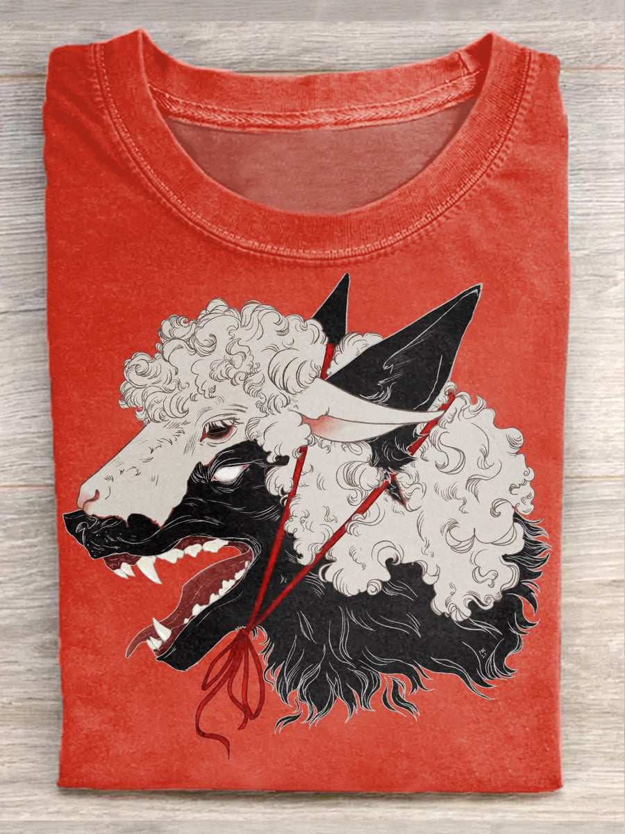 Retro Fun Print Casual T-Shirt