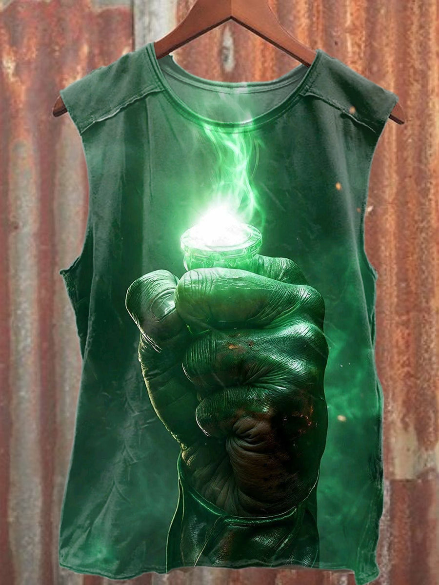 Fun Super Power Ring Art Print Casual Cotton Tank Top