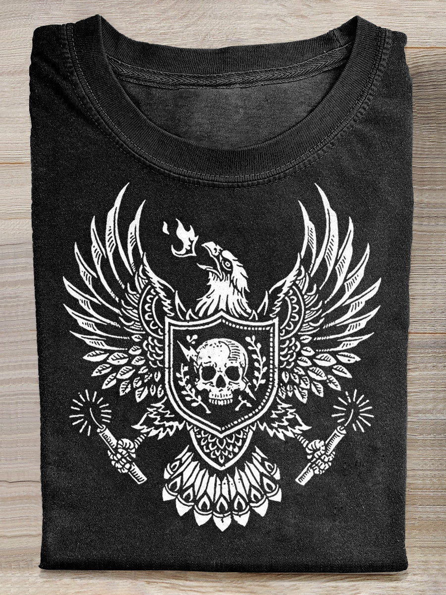 Fun Illustration Print Casual Pure Cotton Loose T-Shirt
