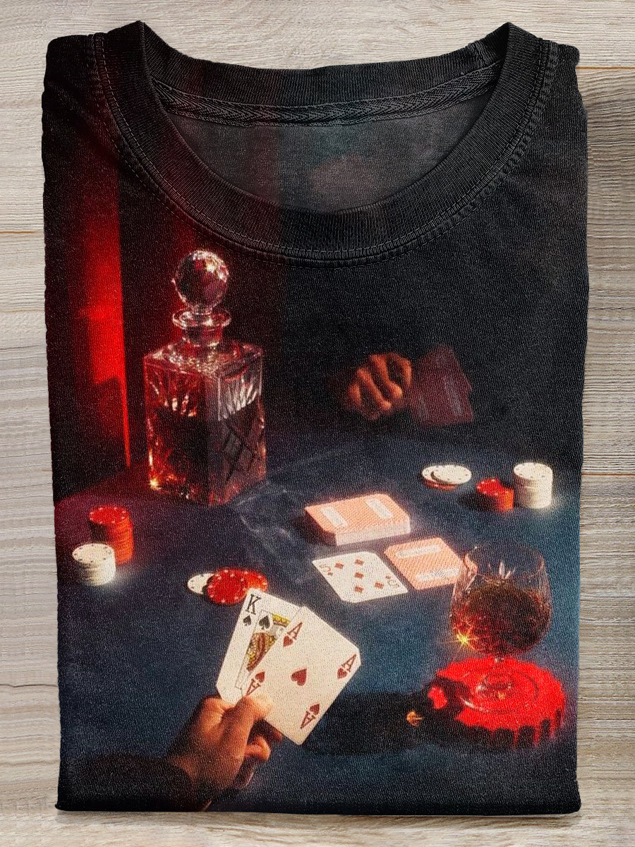 Retro Gaming Club Printed Casual Loose Fit T-Shirt