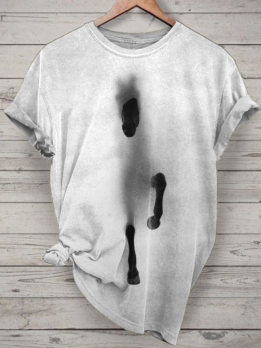 Unisex Horse Printed Vintage Fashion Loose Short Sleeve T-Shirt