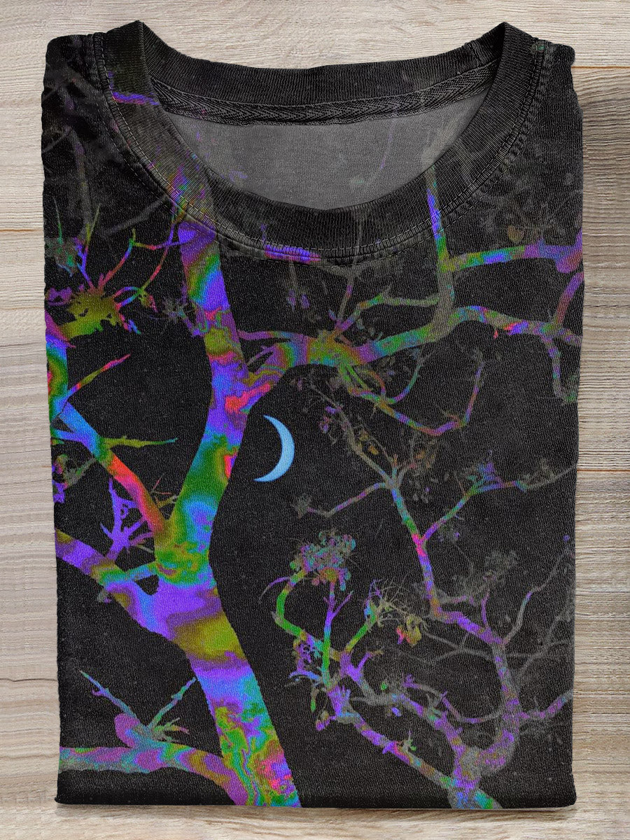 Gorgeous Graffiti Print Casual Cotton T-Shirt