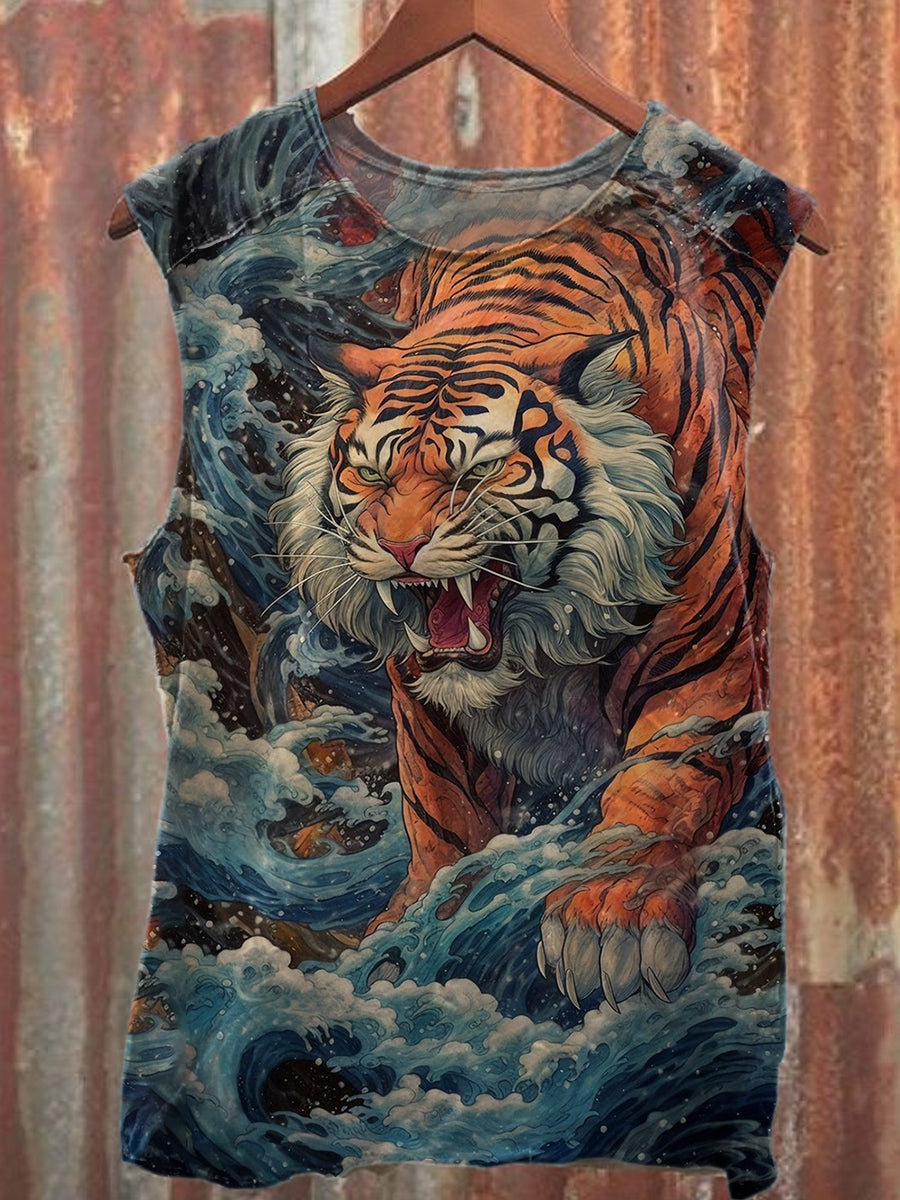 Fierce Tiger Casual Cotton Tank Top
