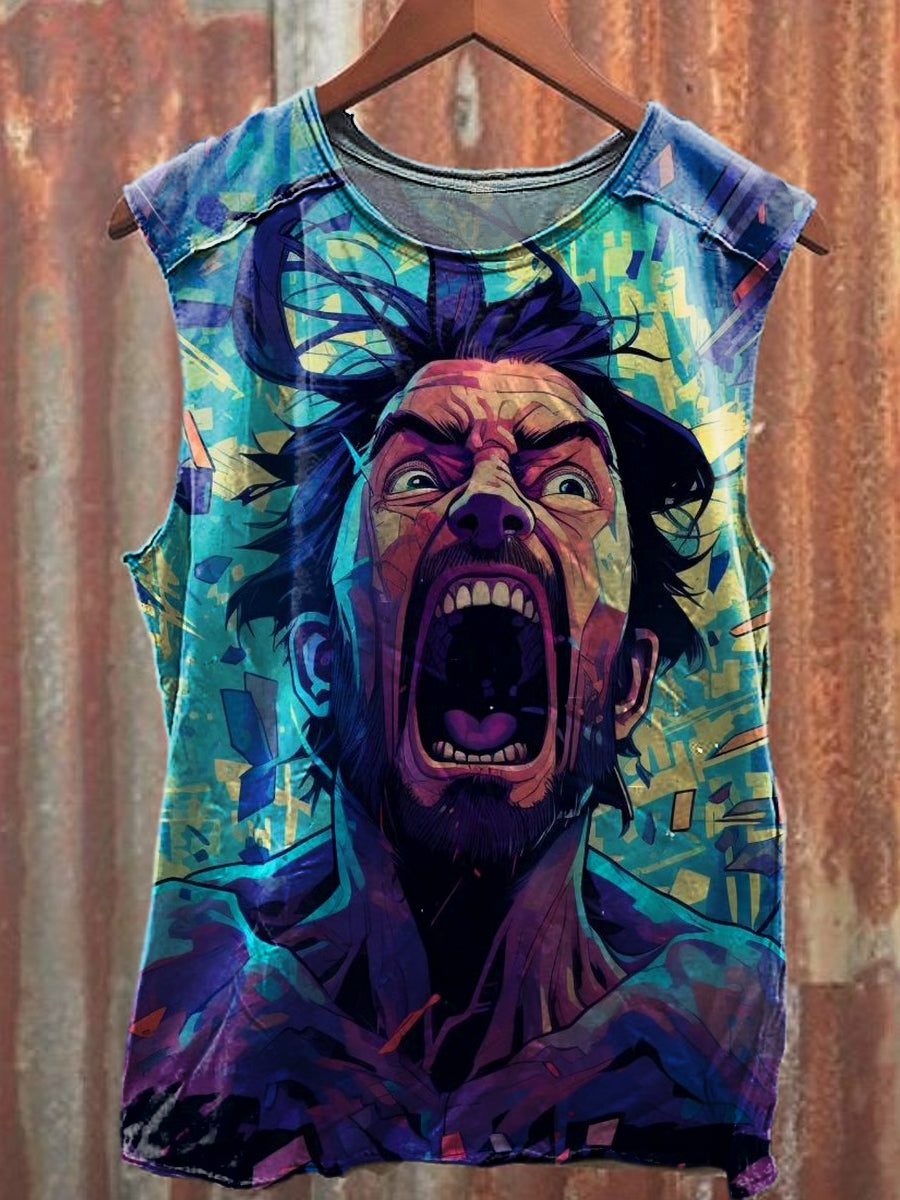 Men's Casual Roar Printed Tank Top