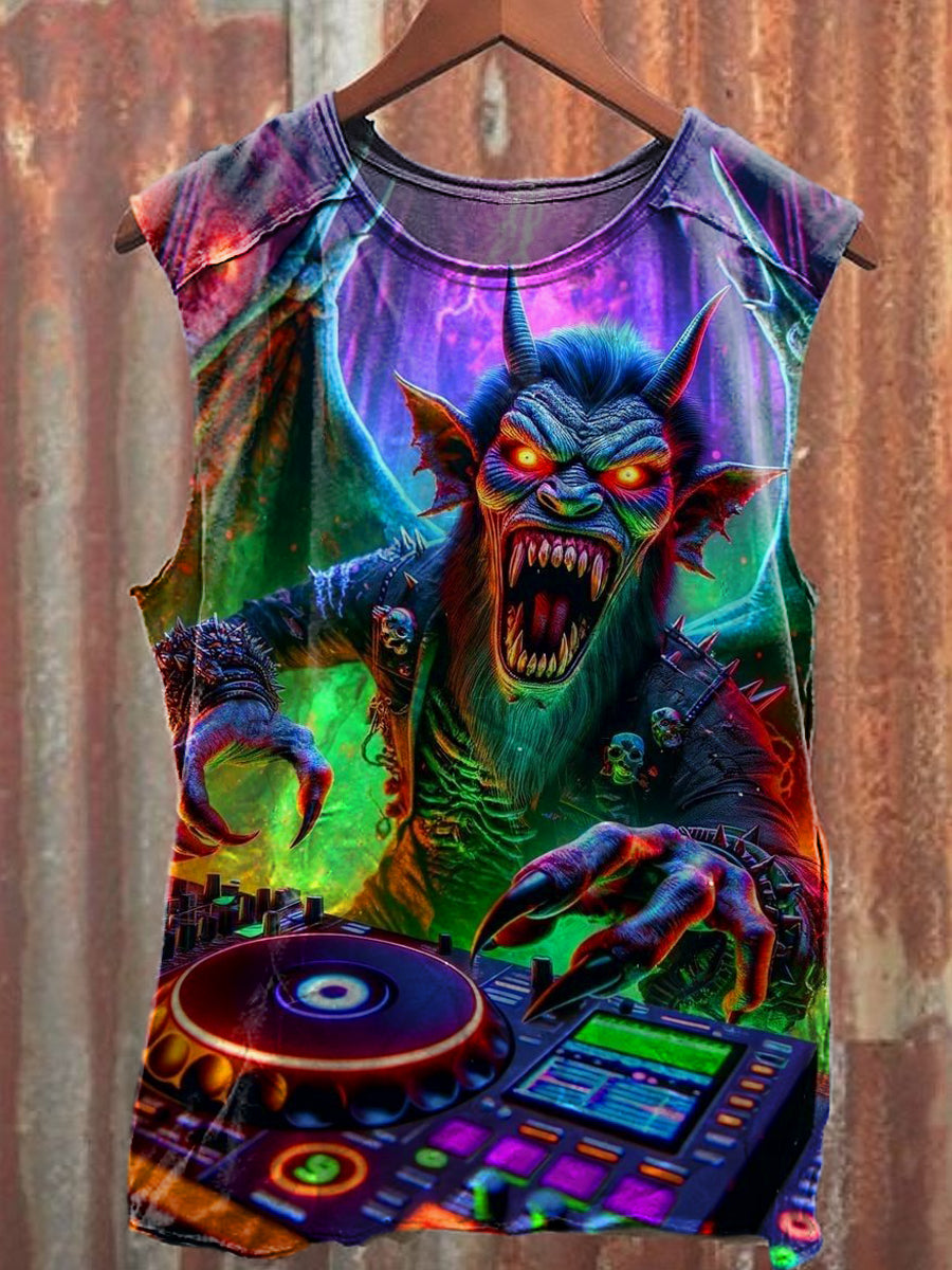 Men's Casual Fantasy Printed Tank Top