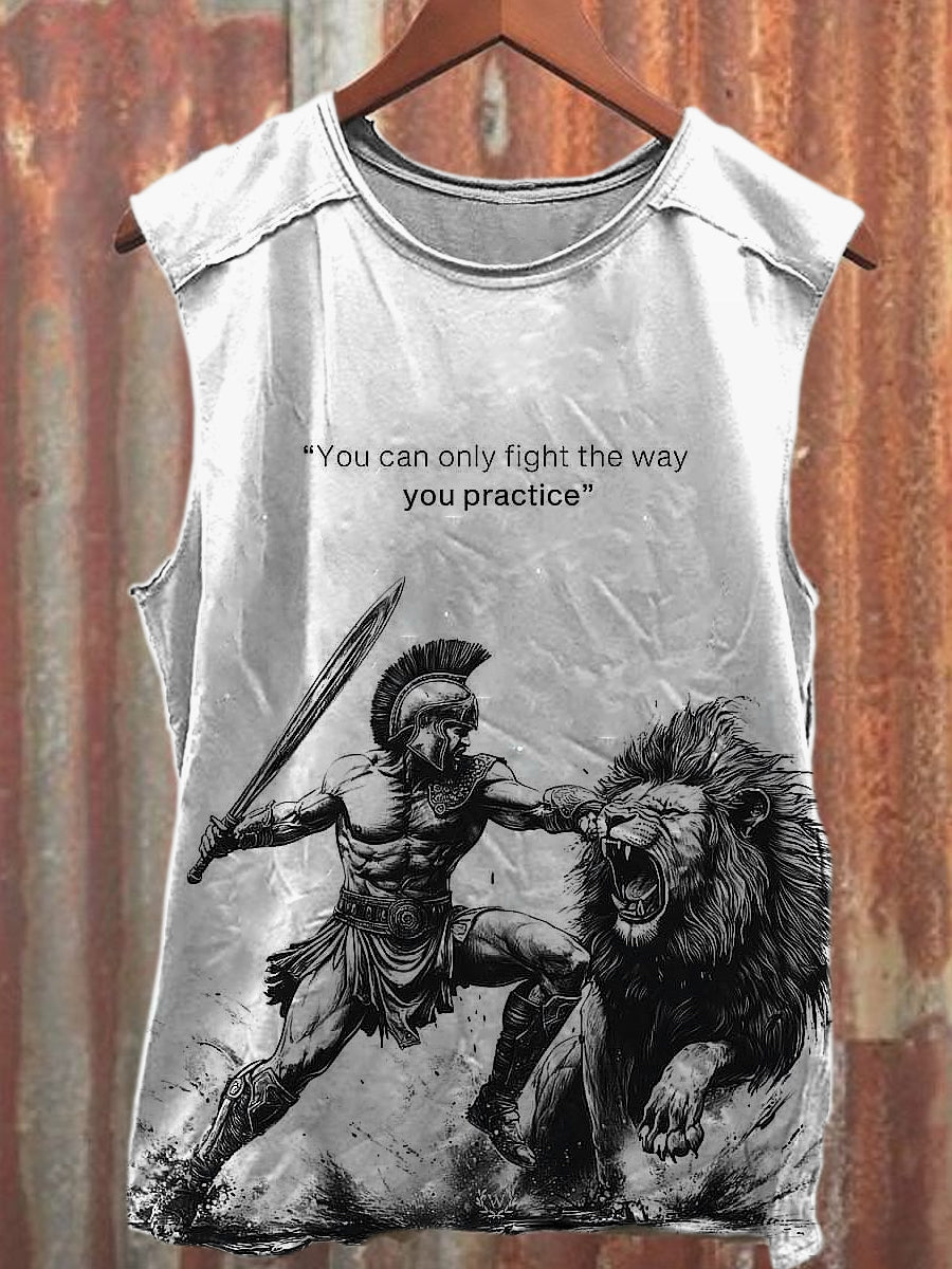 Men's Casual Wrestling Printed Tank Top