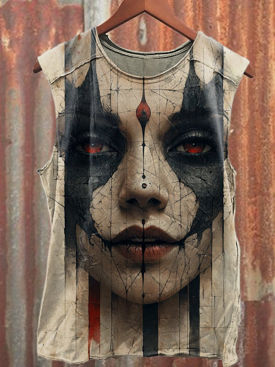 Men's Casual Portrait Printed Tank Top