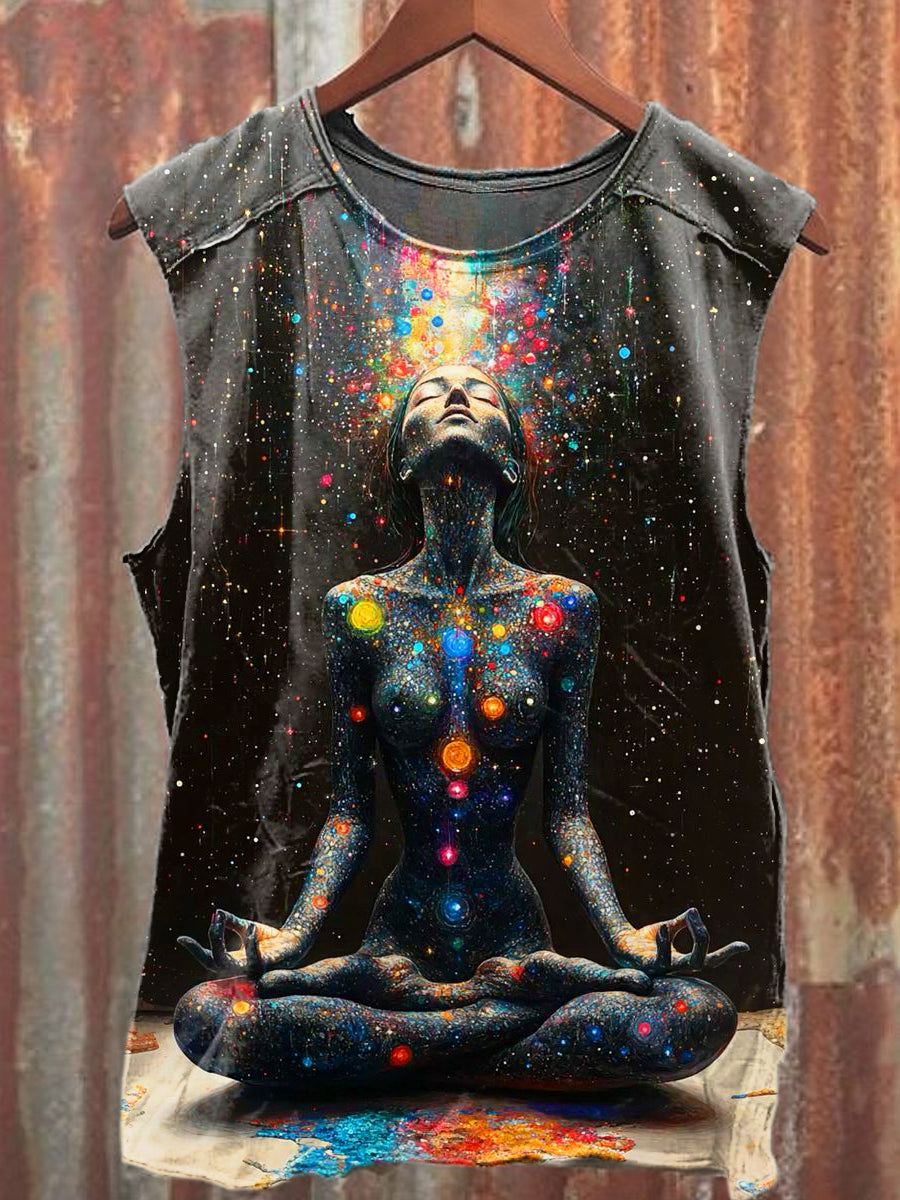 Men's Casual Psychedelic Printed Tank Top