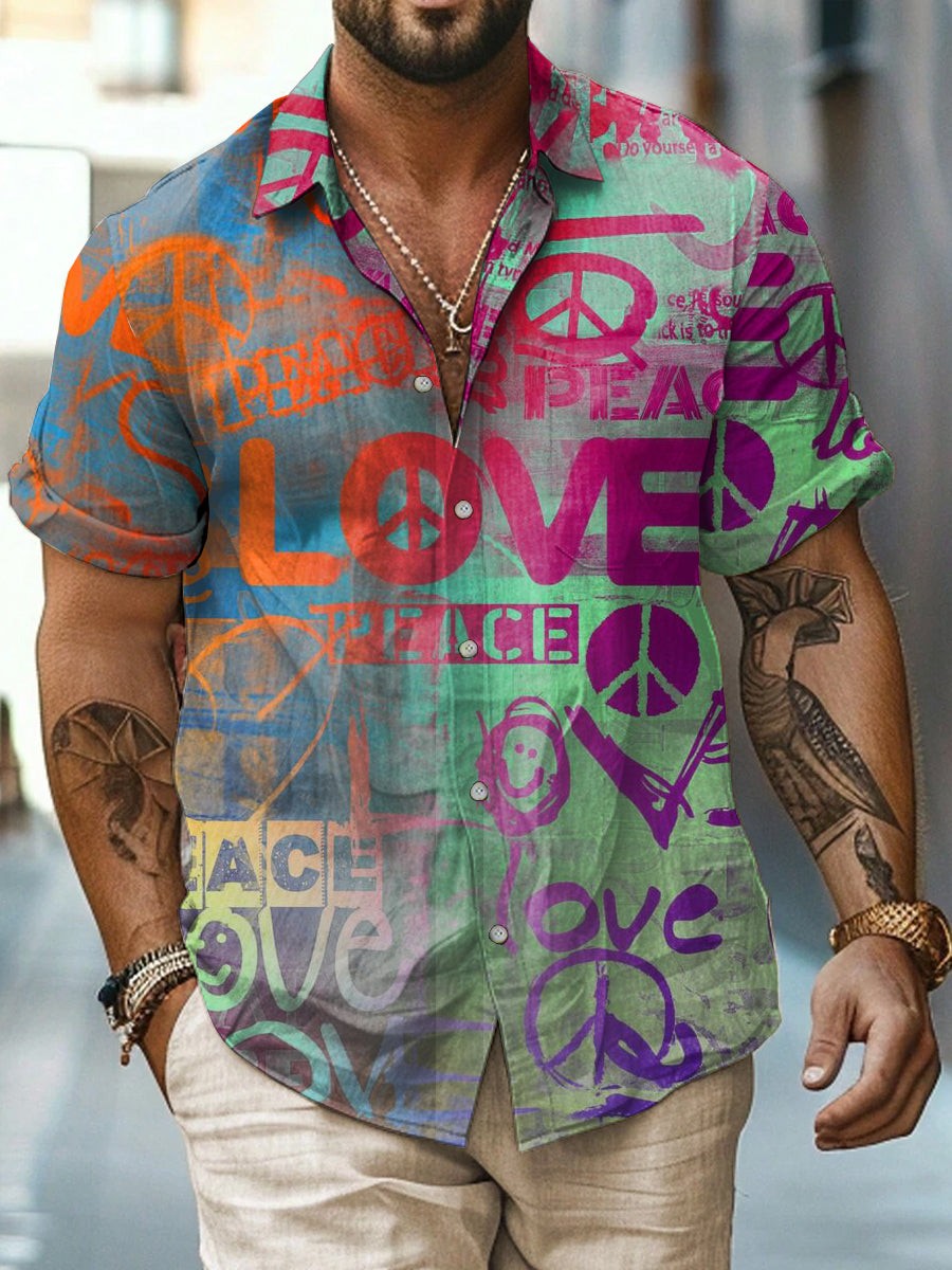 Men's Casual Colored Letters Printed Tank Top