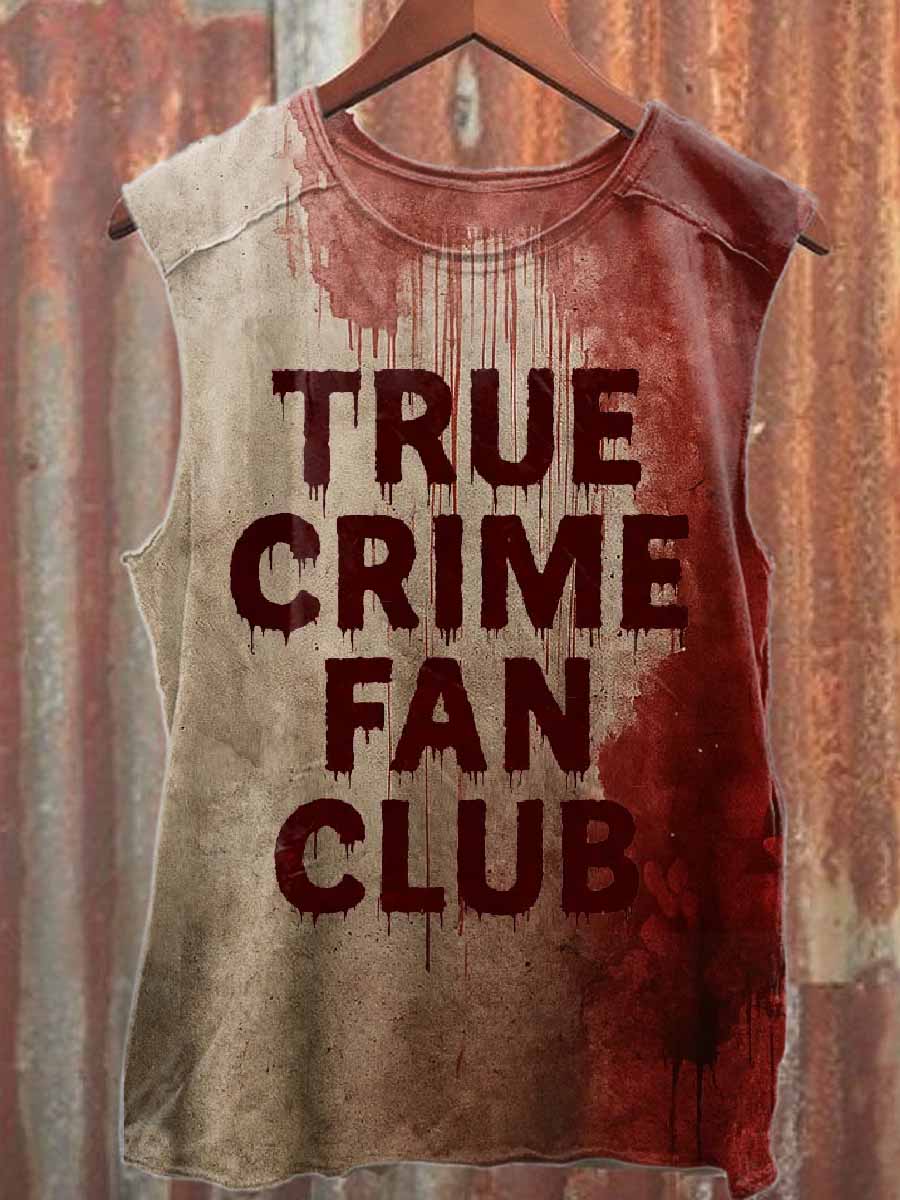 Crime Investigator Printed Casual Cotton Tank Top