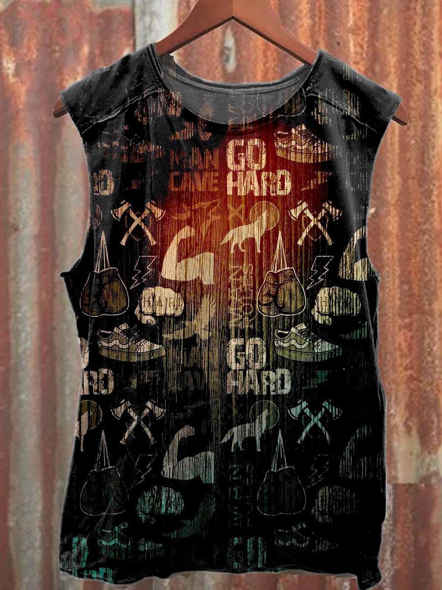 Men's Printed Casual Cotton Tank Top