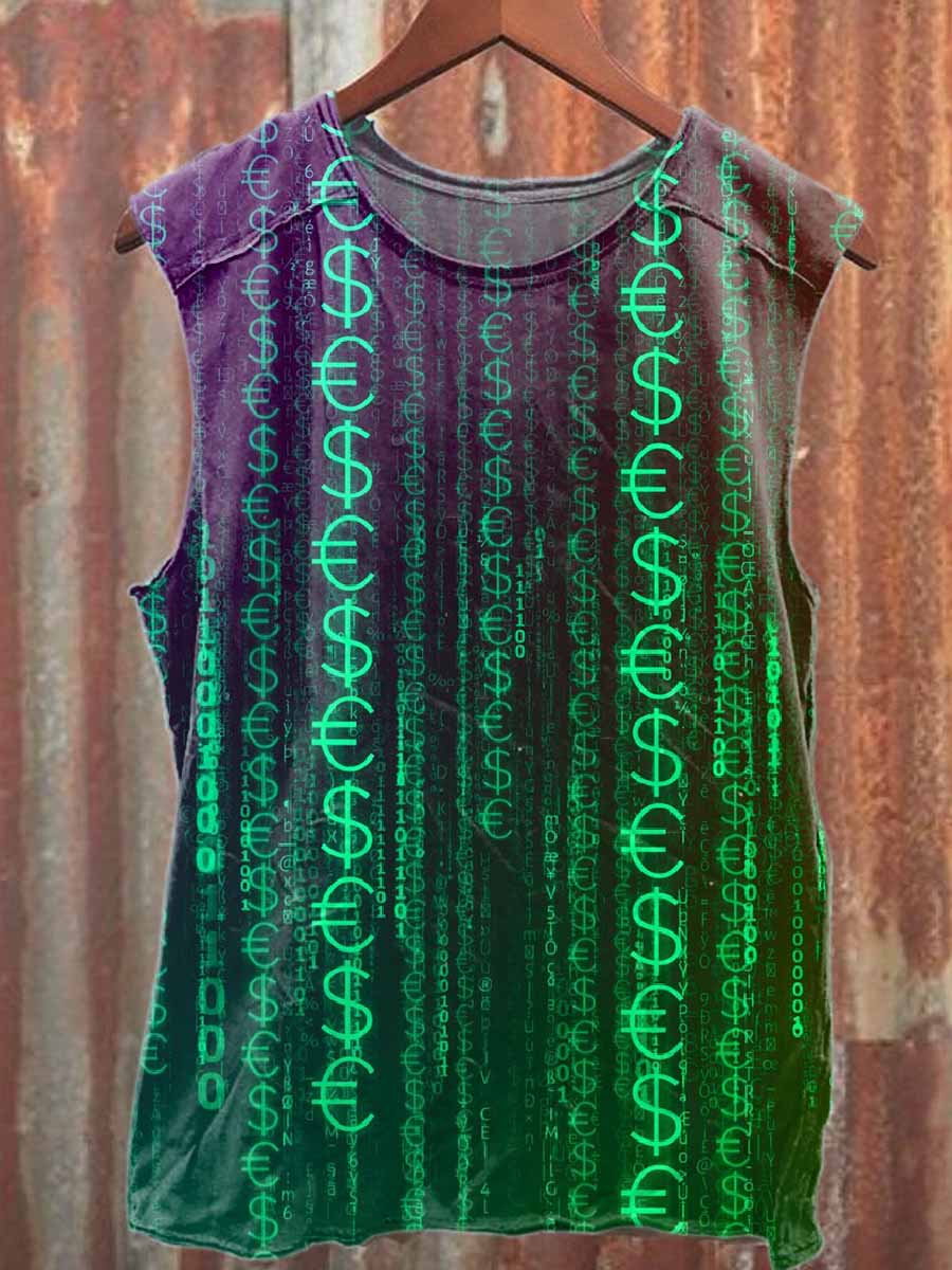 Men's Printed Casual Cotton Tank Top