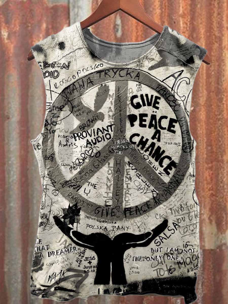 Men's Printed Casual Cotton Tank Top