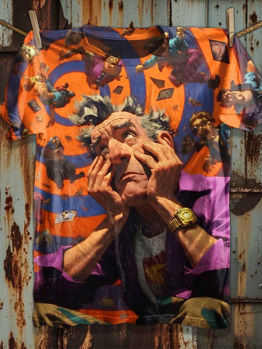 Mysterious World Printed Loose Fit T-Shirt