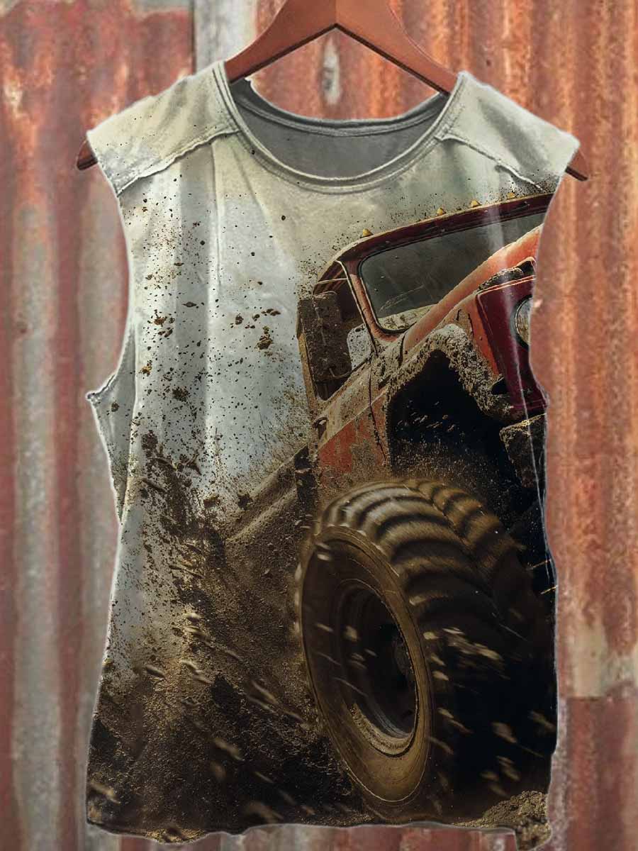 Vintage Printed Casual Cotton Tank Top