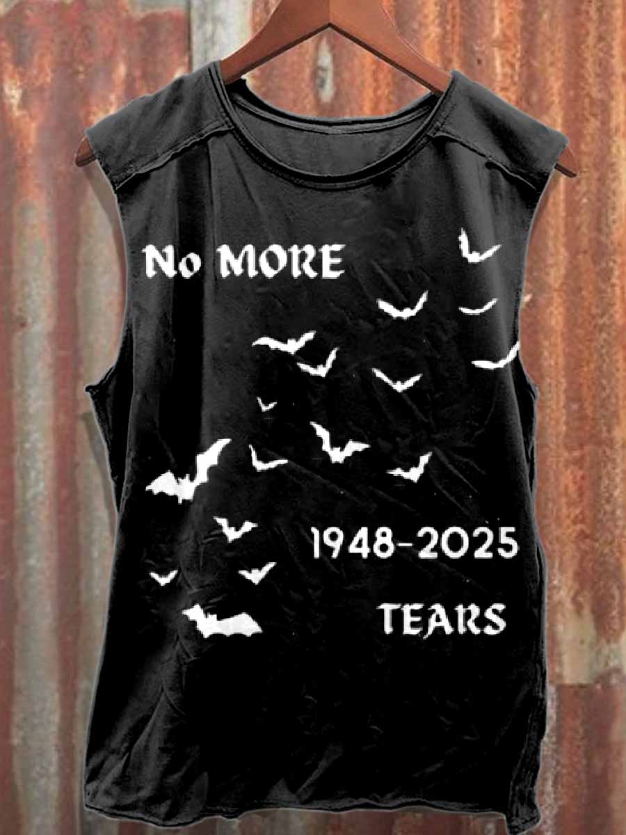 Men's Godfather Of Metal Never Dies Printed Round Neck Tank Top
