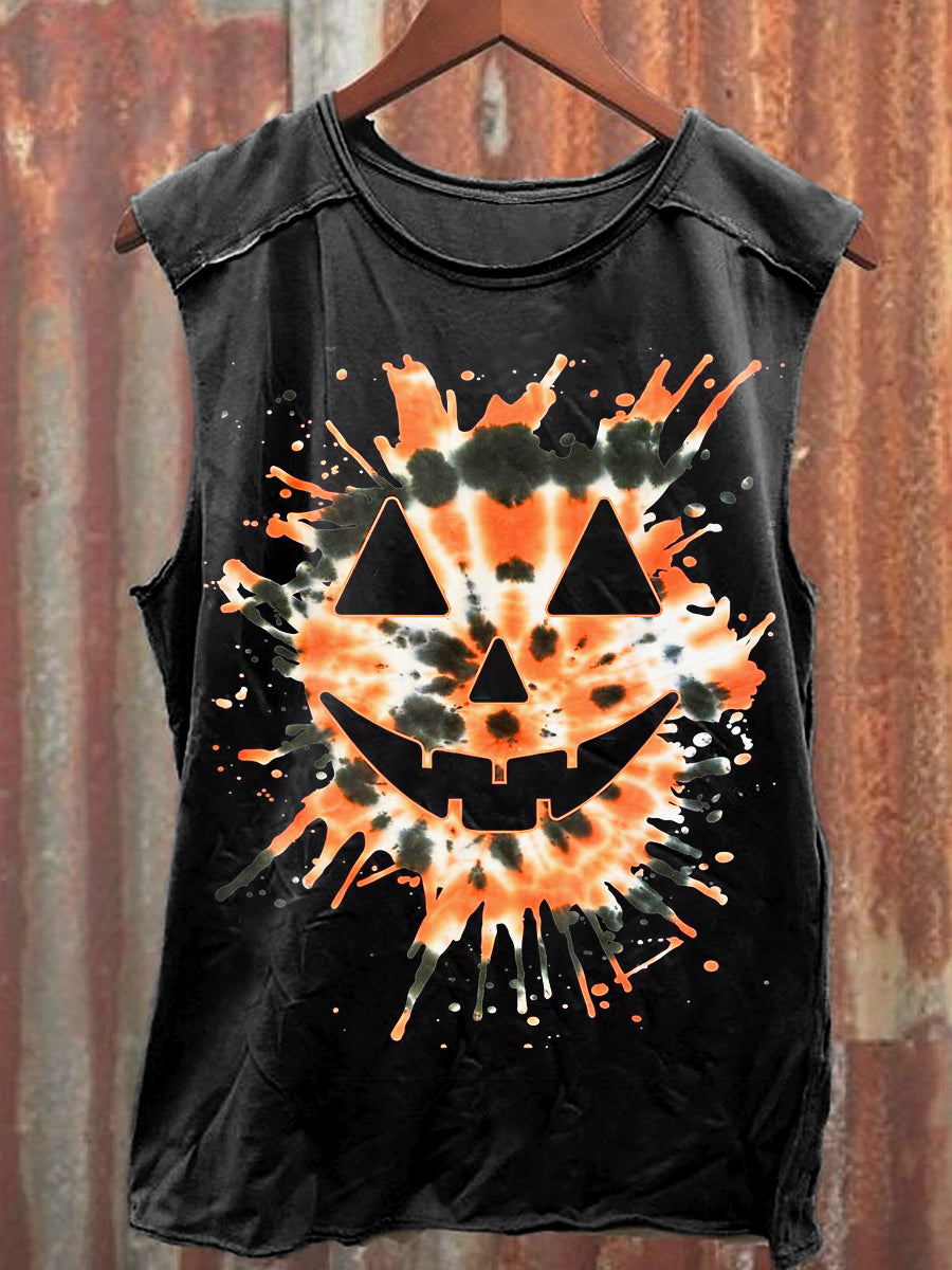 Men's Casual Halloween Printed Tank Top