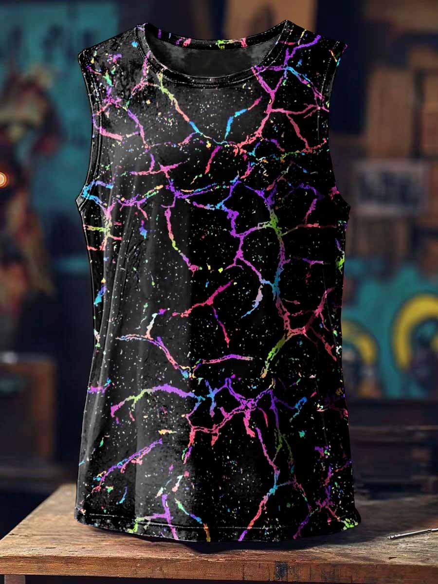 Fashion Graffiti Art Print Casual Tank Top