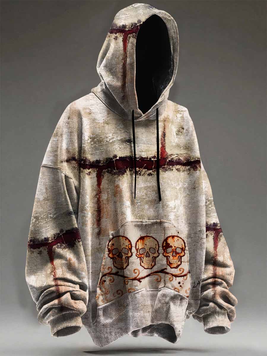 Fashion Collage Art Print Casual Hooded Sweatshirt