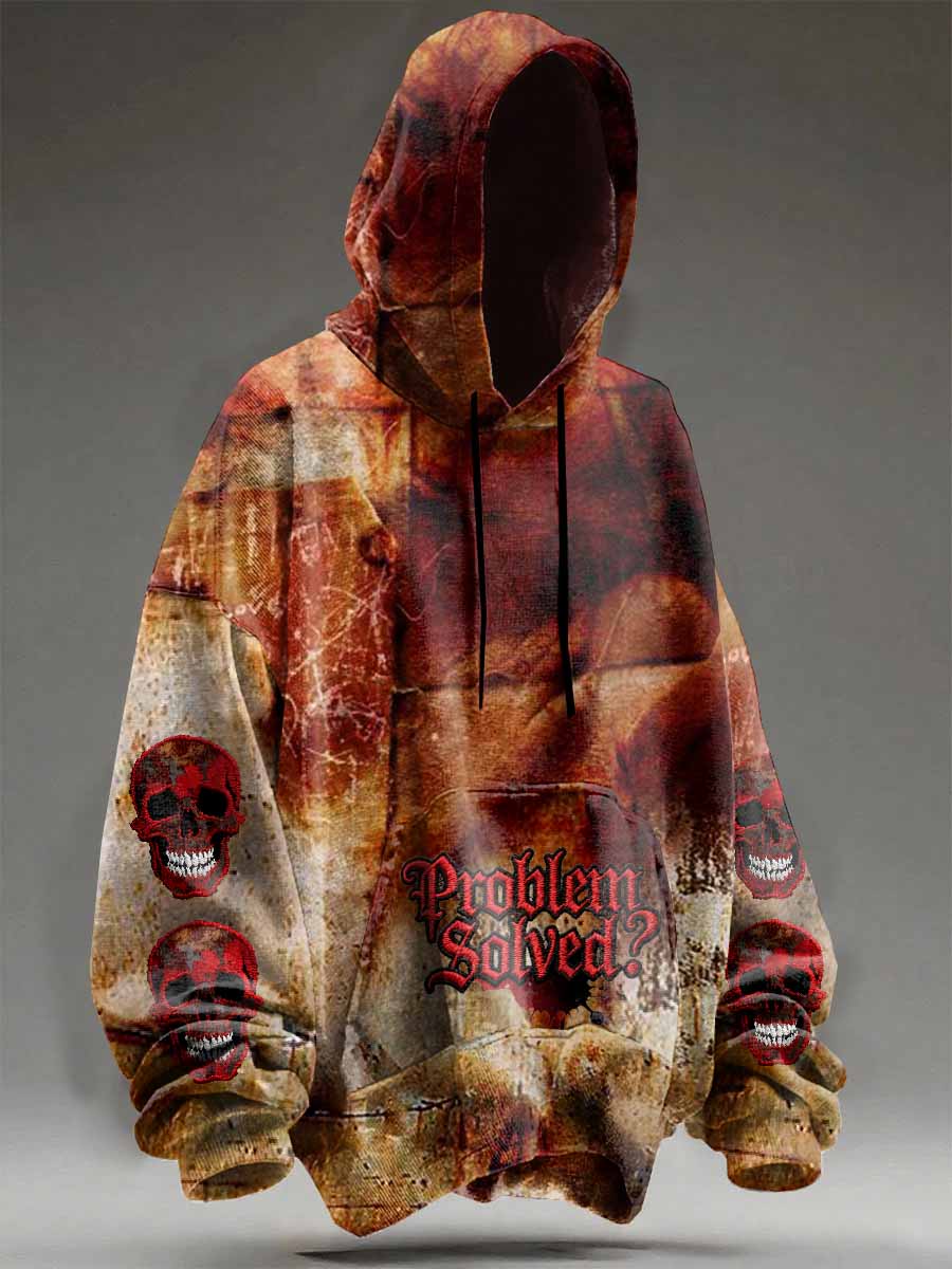 Fashion Collage Art Print Casual Hooded Sweatshirt