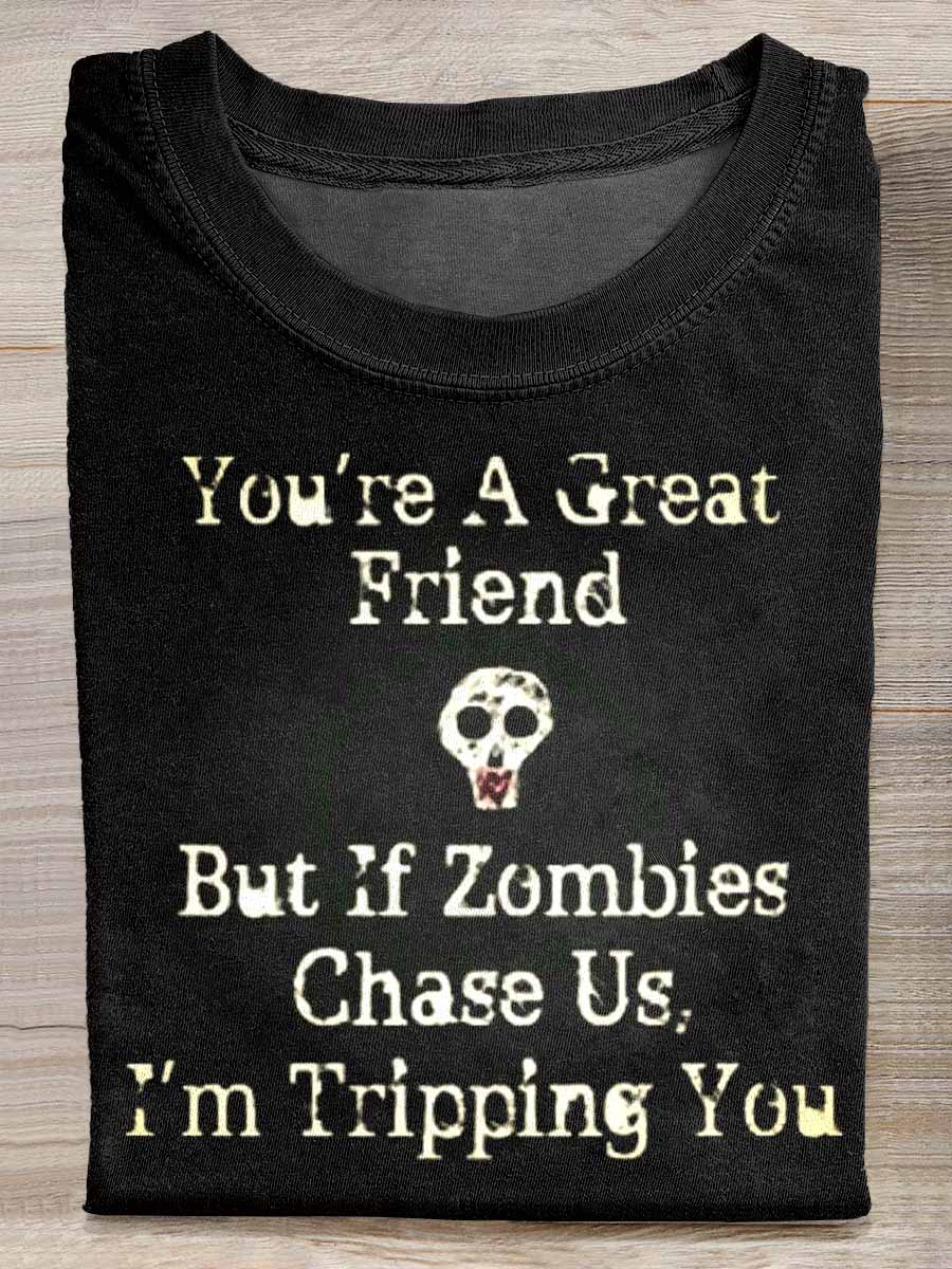 Men's Retro Halloween Casual Loose T-Shirt