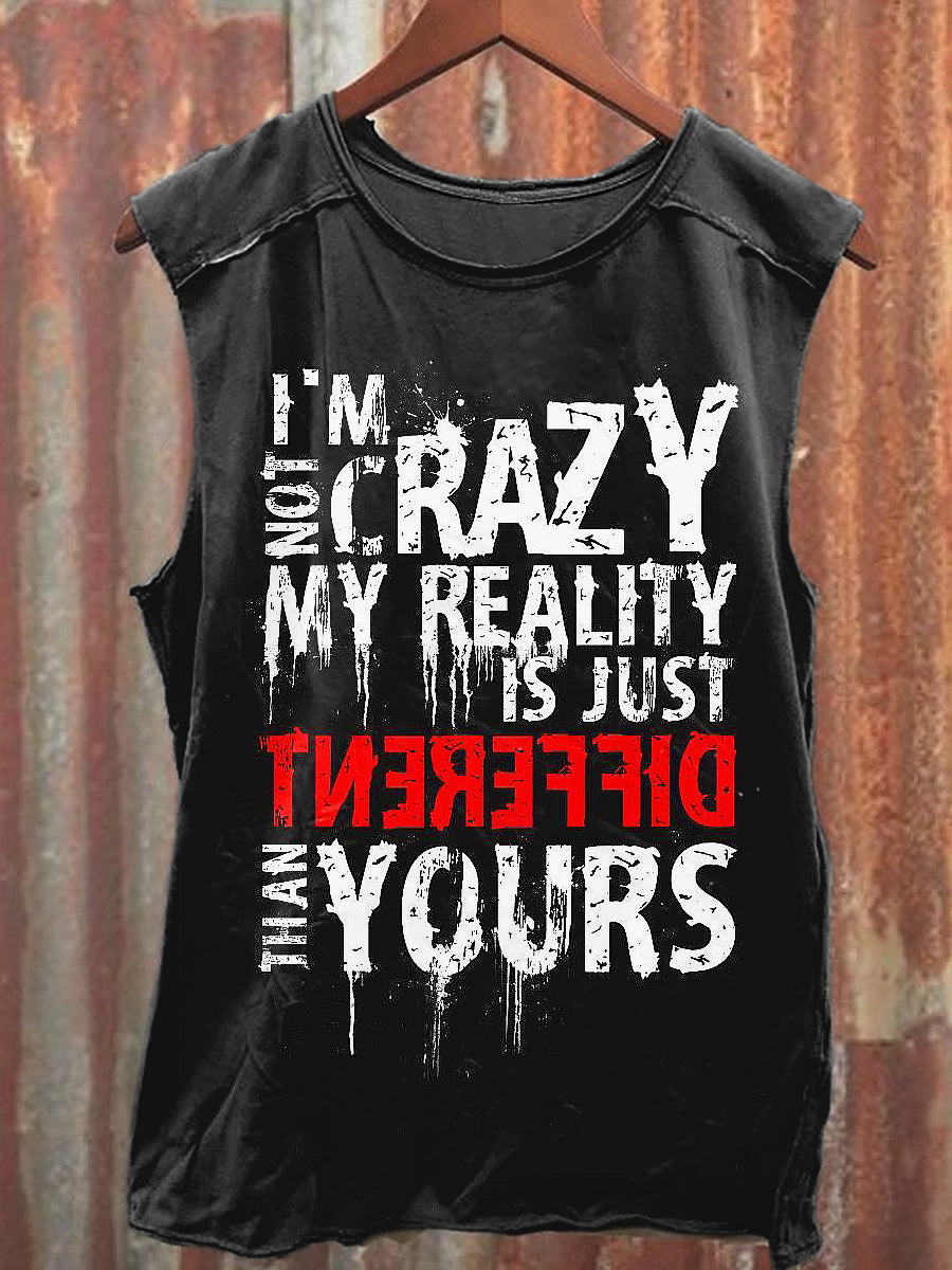 Men's Casual Text Printed Tank Top