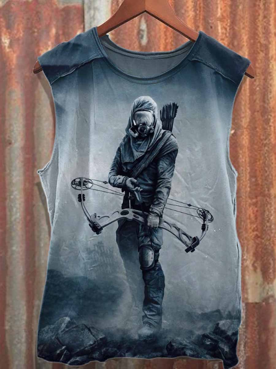 Men's Retro Swordsman Loose Cotton Tank Top