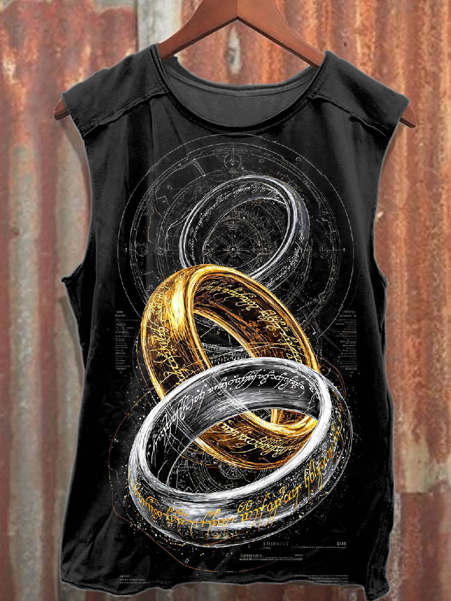 Men's Graffiti Angel Casual Cotton Tank Top