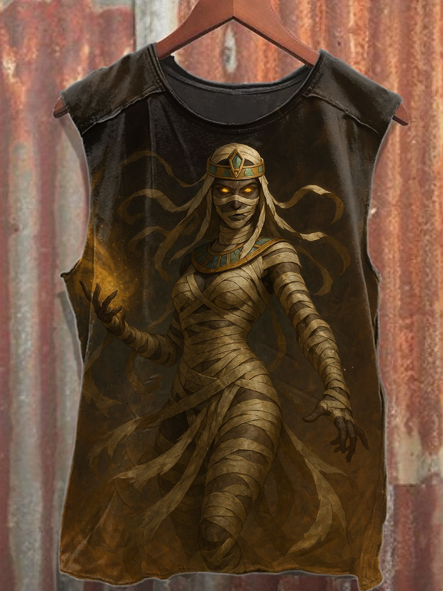Vintage Egyptian Mummy Casual Cotton Tank Top