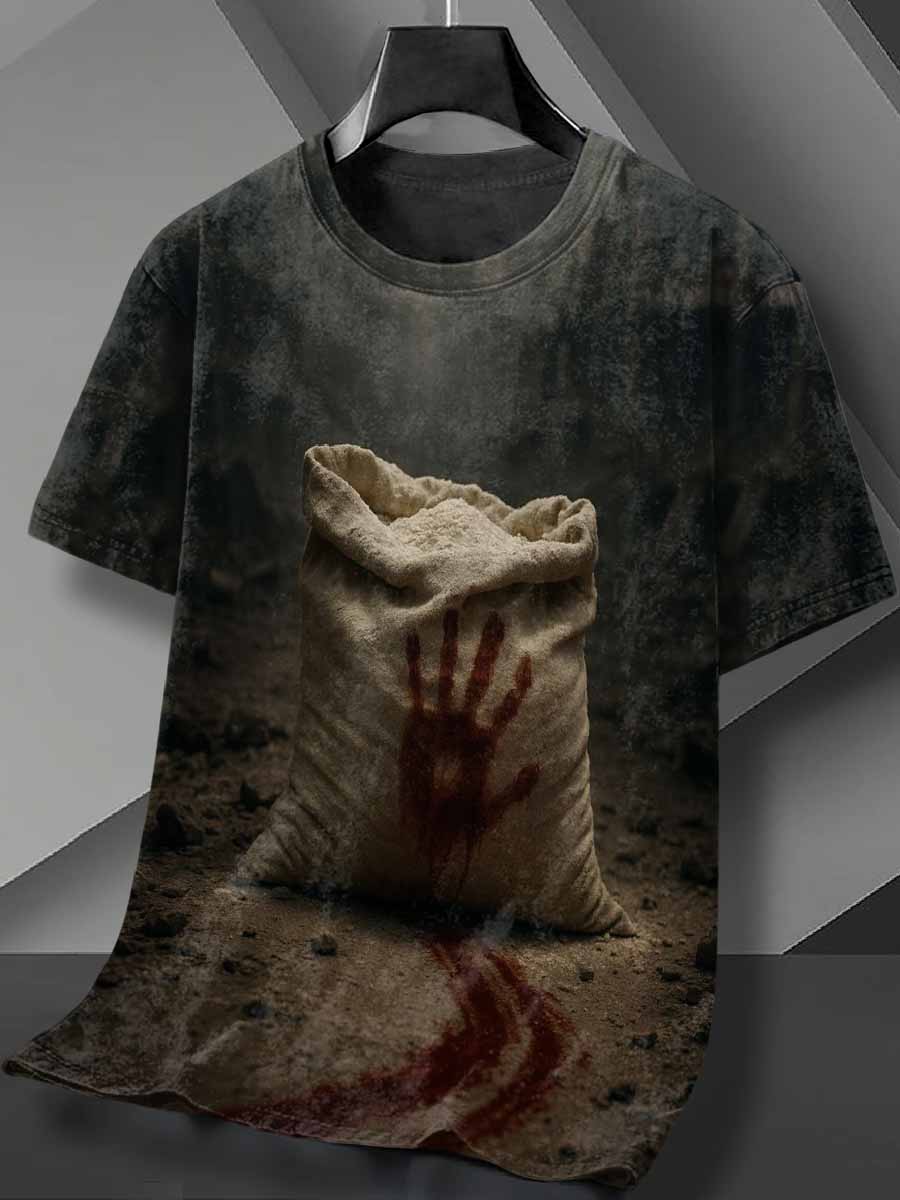 Scary Printed Loose Cotton T-Shirt