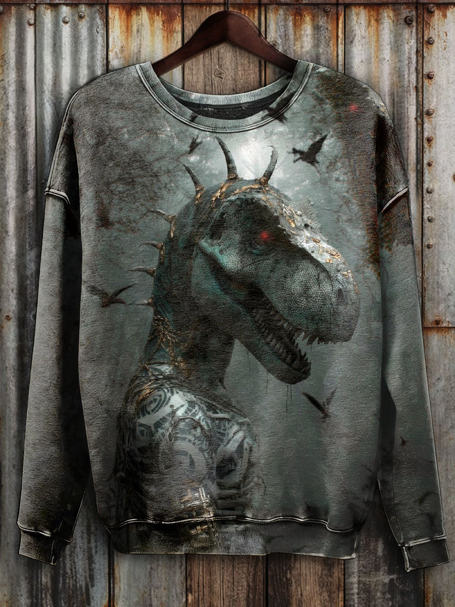 Horror Monster Print Long Sleeve Sweatshirt