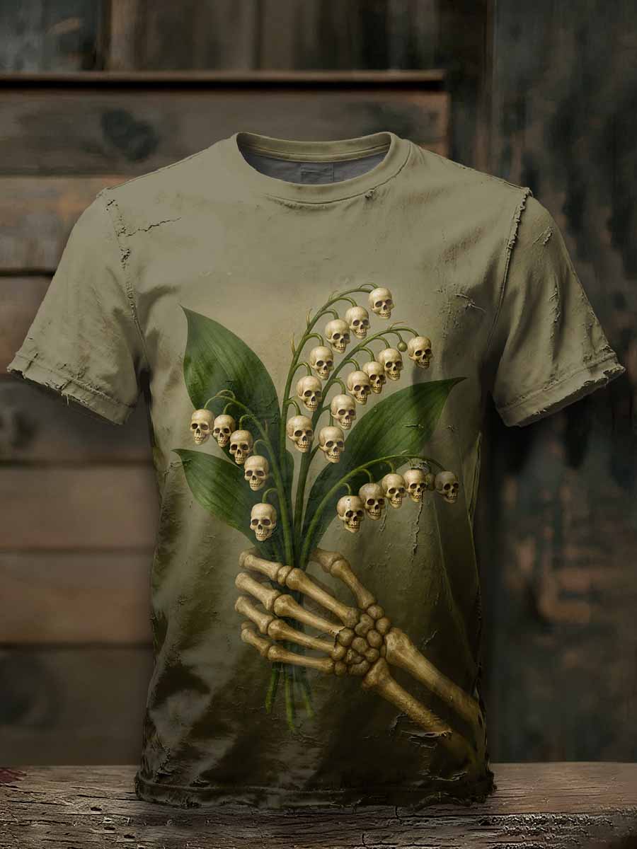 Scary Skull Print Loose T-Shirt