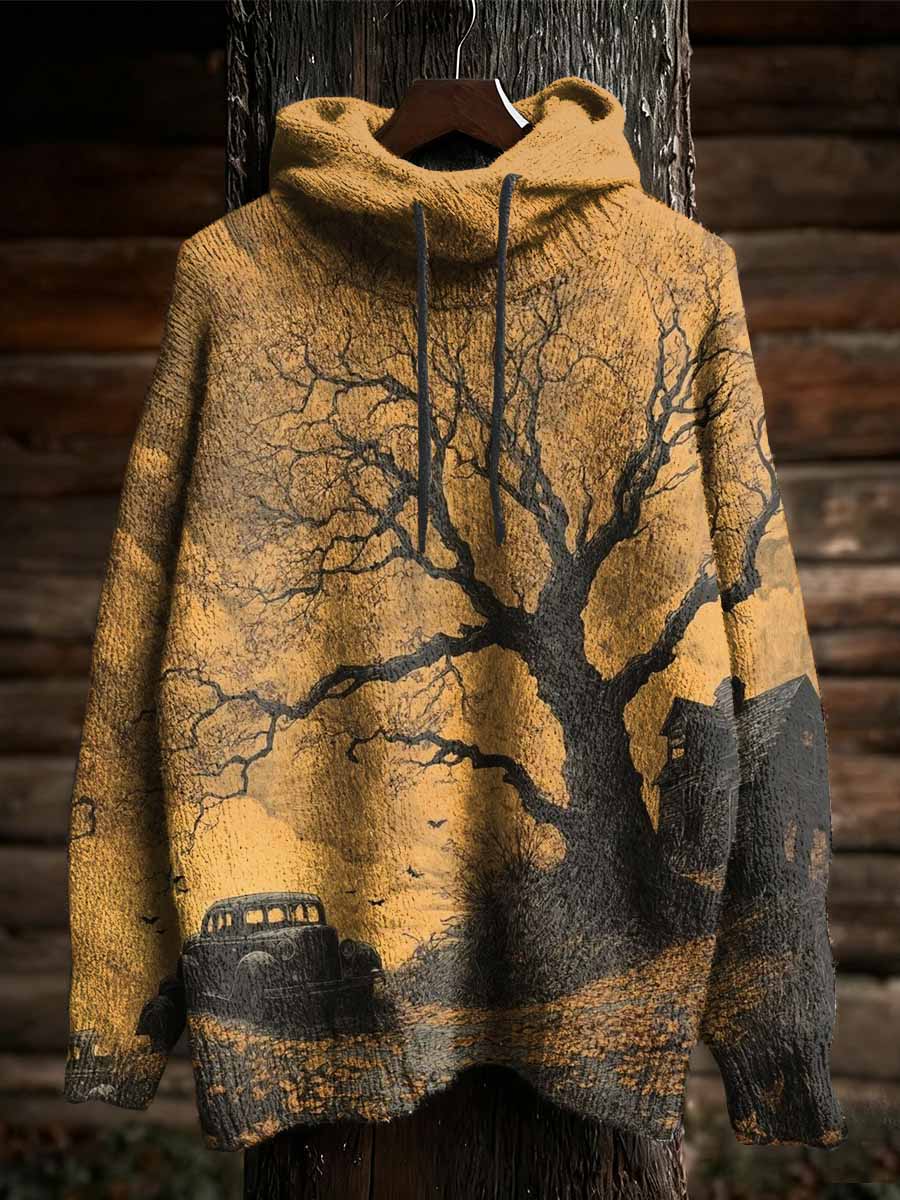 Retro Graffiti Print Casual Hoodie Sweatshirt
