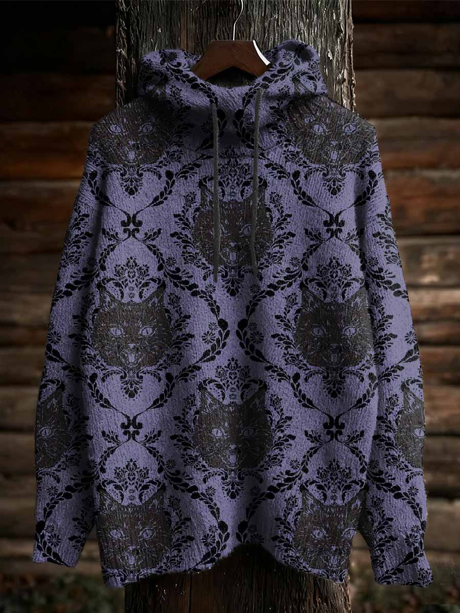Retro Graffiti Print Casual Hoodie Sweatshirt