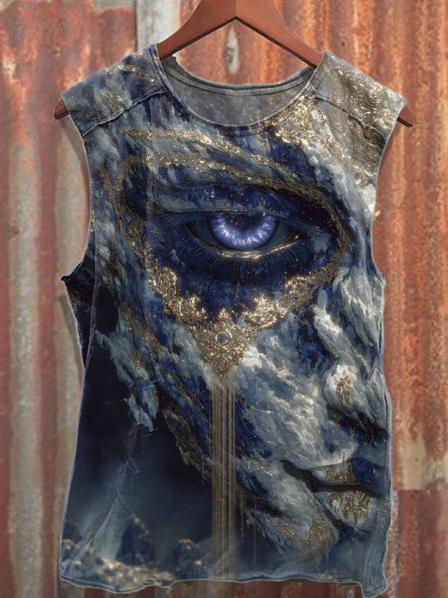 Gorgeous Graffiti Pattern Casual Cotton Tank Top