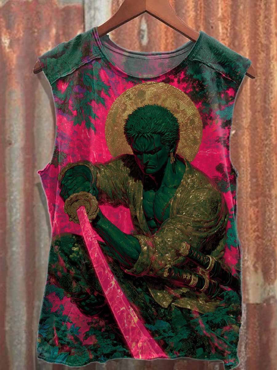 Gorgeous Graffiti Pattern Casual Cotton Tank Top